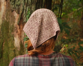 Crochet Bandana Pattern: Granny Square Kerchief, Photo Tutorial (PDF Pattern)