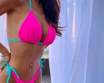 Schwimmer frau,stylısh bıkını duo,pink bıkını,seks frau,strand pamberıng