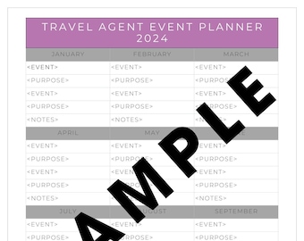 Travel Agent Planner, Printable Planner, Digital Download, PDF, Canva ...