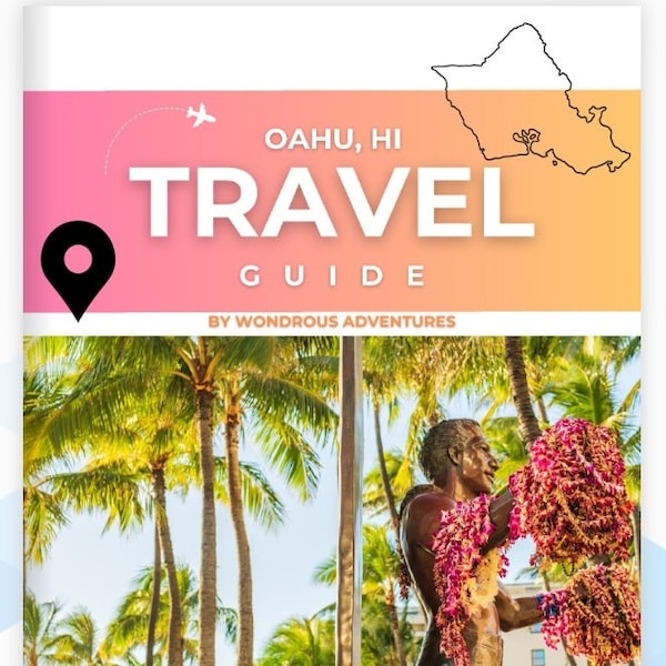 Oahu Guide de voyage Modèle d’itinéraire de voyage Itinéraire de voyage Guide de voyage imprimable Planificateur d’agent de voyage Planificateur de vacances