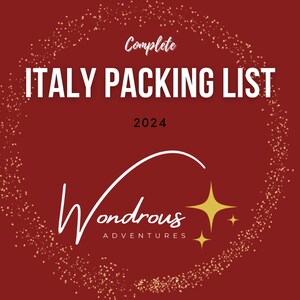 Italien Packliste Reiseplaner Reiseplaner Reiseplaner zum Ausdrucken