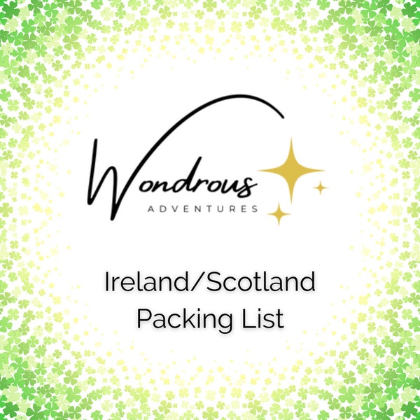 Ireland and Scotland Packing List  Travel Itinerary Template Trip Itinerary Printable Travel Guide Travel Agent Planner