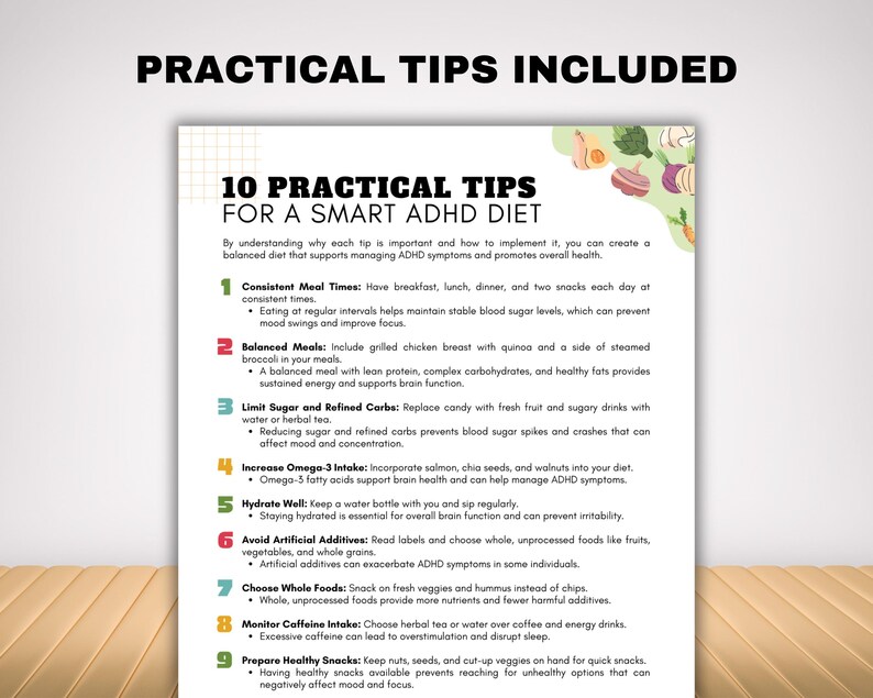 ADHD Diet Food List, Attention Deficit Hyperactivity Disorder Meal Plan ...