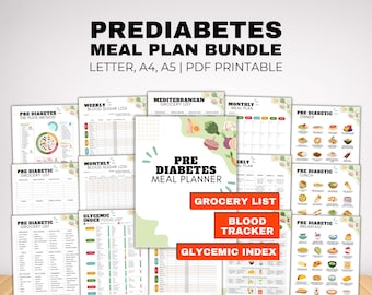 Pre Diabetic Meal Plan and Food List for Pre Diabetes Low Sugar Food, Prediabetes Food Chart and Grocery List, Type 2 Diabetes diet chart