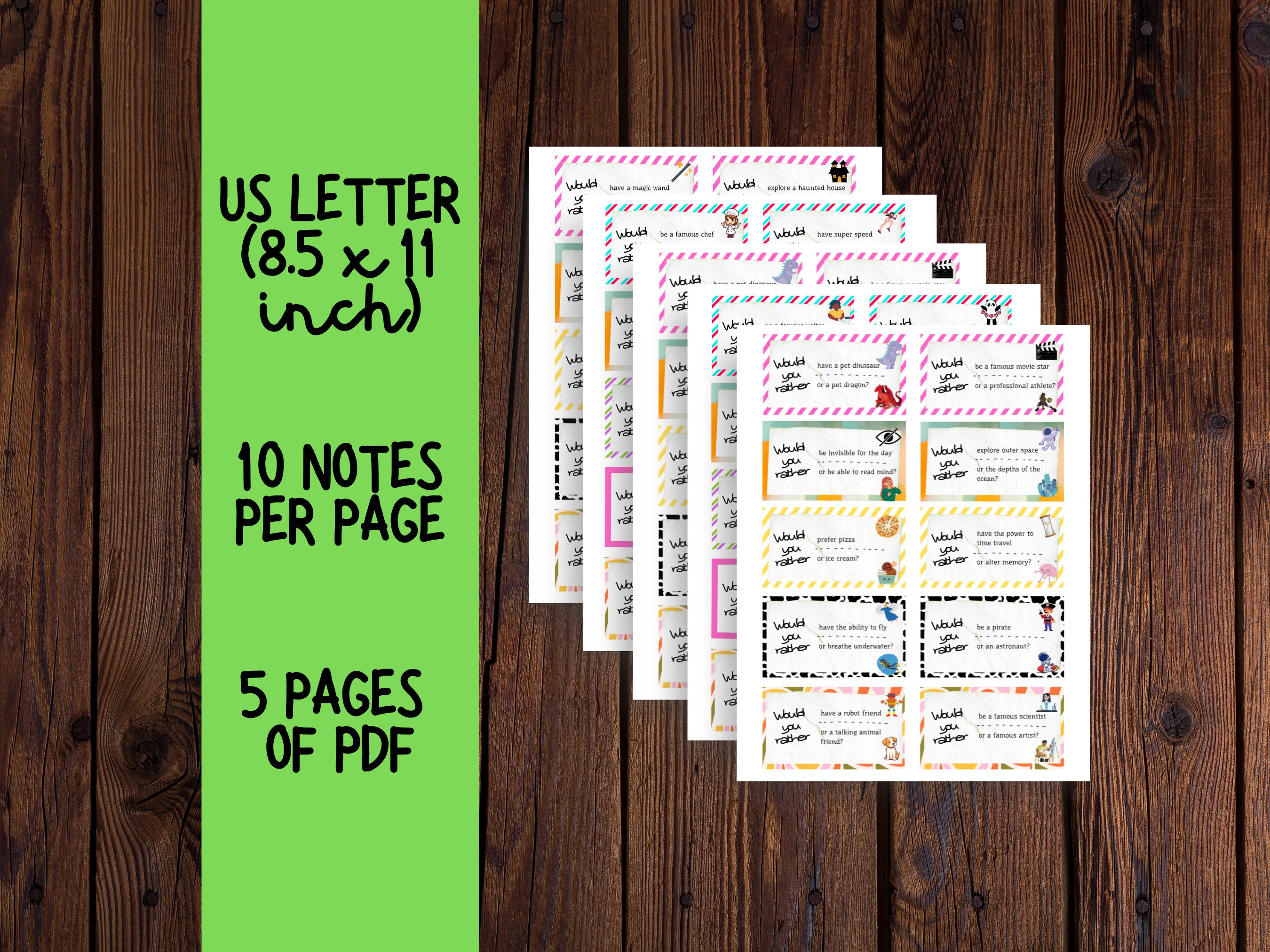 Would You Rather Lunchbox Notes for Kids. Cute Lunch Box Notes Cards ...