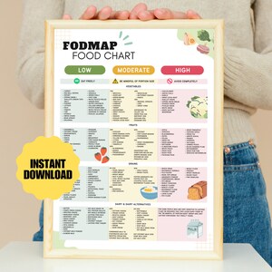 Fodmap IBS Food List and Low Fodmap Treats, Food Chart Nutrition Guide for IBS Meal Plan and Gut Health, Gluten Free Diet Meal Prep Grocery image 3