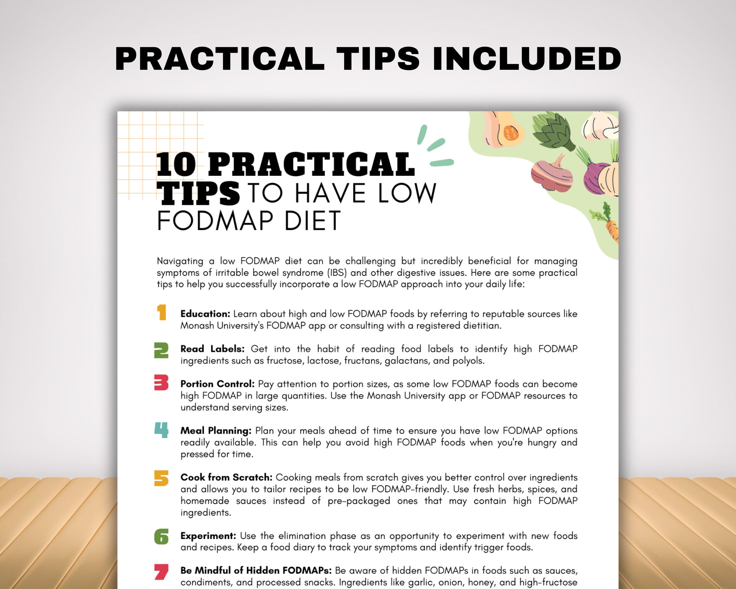 Fodmap IBS Food List and Low Fodmap Treats, Food Chart Nutrition Guide ...