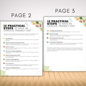 Low Oxalate Food List for Kidney Stones, Renal Diet Meal Planner for High Oxalate Food Guide, Kidney Disease Diet Plan Nutrition Tracker image 5