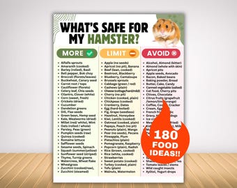 Hamster food list, small pet food list, tiny pet feeding guide, for syrian or dwarf hasmters, what can hamster eat food chart, safe or toxic