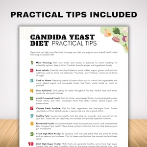 Candida Yeast Diet Food List on Low Sugar and Low Carb Diet, Gluten Free and Anti Fungal Anti Candida Diet Plan, Yeast Free Meal Plan image 4