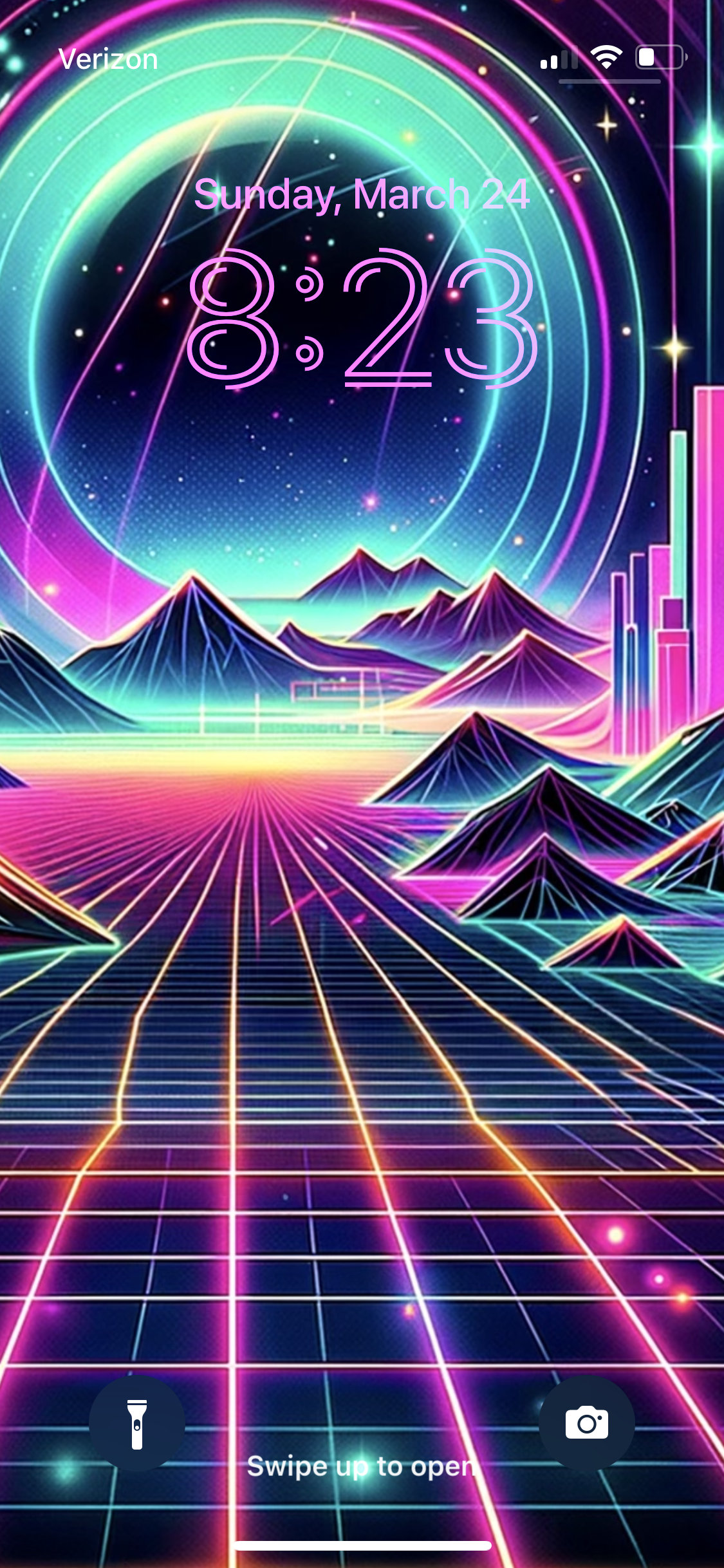 Vibrant Two Neon Lights Are Turned On At The Same Time Landscape Art Vibrant Two Neon Lights Are Turned On At The Same Time Landscape Art