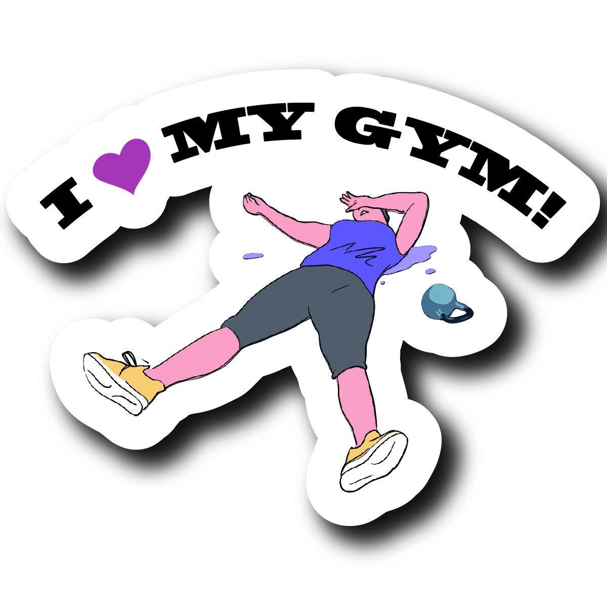 Fun Exercise Sticker Funny Workout Gym Sticker - Laminated Water Bottle or Laptop Decal - Etsy