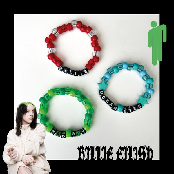 Bracelets d'amitié faits main inspirés de Billie Eilish