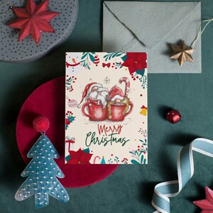Christmas Card Digital Download Printable, Merry Christmas Card, Print at Home