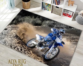 Motorcycle Rug, Biker Carpet, Motorbike Mat, Sportbike Rug, Car Rugs, Sport Rug, Gift Motorcyle Rug, Garage Carpet, Motocros Rug, Race Rug