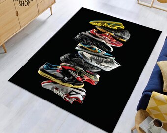 Sneakers Rug, Shoes Carpet, Sneaker Room Rug, Area Rug, Mixed Sneakers Mat, Hypebeast Rug, Modern Rugs, Awesome Room Rug, Gift Ideas