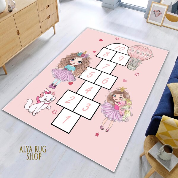 Tapis de marelle pour chambre d'enfant, tapis de marelle, tapis éducatif, tapis de jeu pour bébé, tapis de jeu pour enfants, tapis pour chambre d'enfants, tapis pour chambre de bébé, tapis pour chambre de bébé