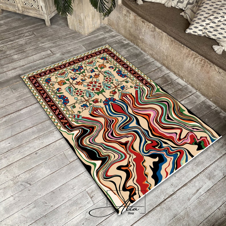 Melting, Melting Rug, Persian Carpet, Moroccan Rug, Anatolian Motiff