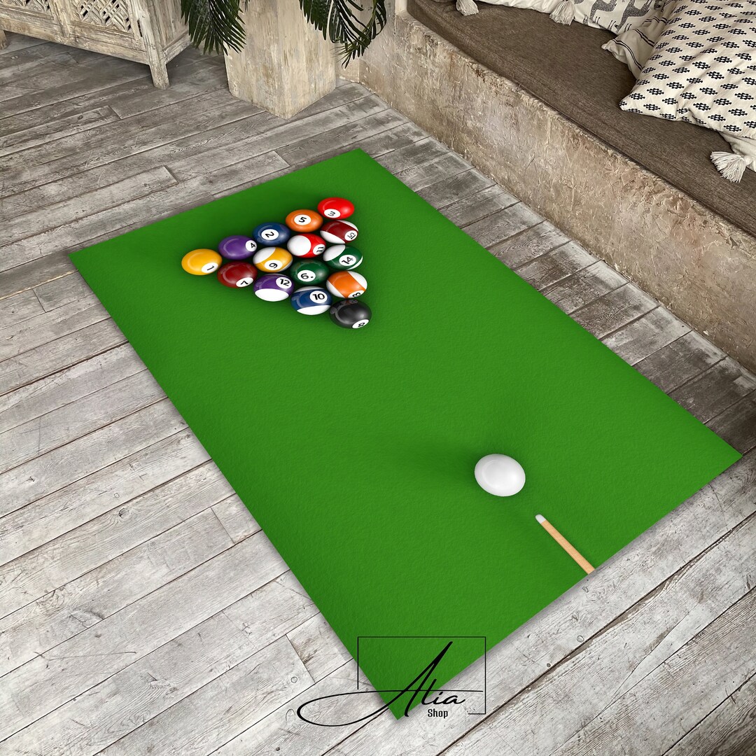 Billiard Rug Billiard 8 Ball Carpet Billiards Club Mat Etsy Australia