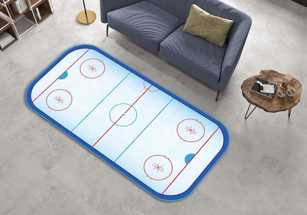 Ice Hockey Rink Rug Hockey Field Carpet Hockey Court Mat Etsy