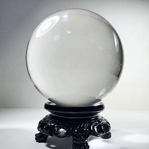 110mm Extra Large Crystal Ball, Clear Crystal Fortune Telling Ball, 4.3 Inch