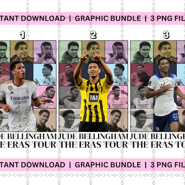 Jude Bellingham Transparent PNG Graphic Bundle Real Madrid Dortmund England Football Taylor Swift Eras Tour