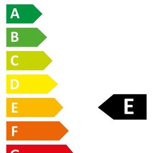 Puede incluir: Etiqueta de eficiencia energ&eacute;tica para una bombilla. La etiqueta incluye la marca "ENERG", el nombre de la empresa "La MonnaLisa S.r.l.", y el c&oacute;digo de producto "HSLAMP". La clasificaci&oacute;n energ&eacute;tica es "E", con un consumo de 15 kWh/1000h.