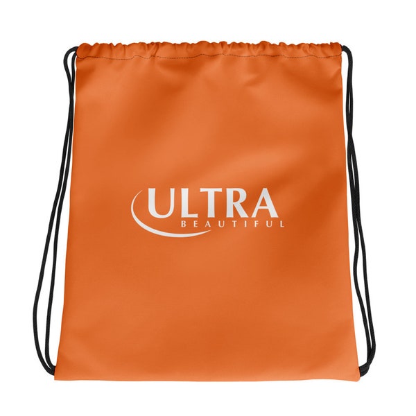 Drawstring bag - Ultra Beautiful - Spoof for fans of Ulta Beauty (White Letters)