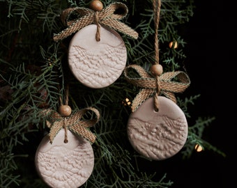 Christmas Tree Ornament | Handmade Christmas Decoration | Christmas Gift Tag | Ceramic Decorations