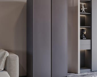 MALVERN 2 Door WARDROBE: Bedroom Storage Unit, Multi Finish Modern HANGING Wardrobe Cabinet Furniture