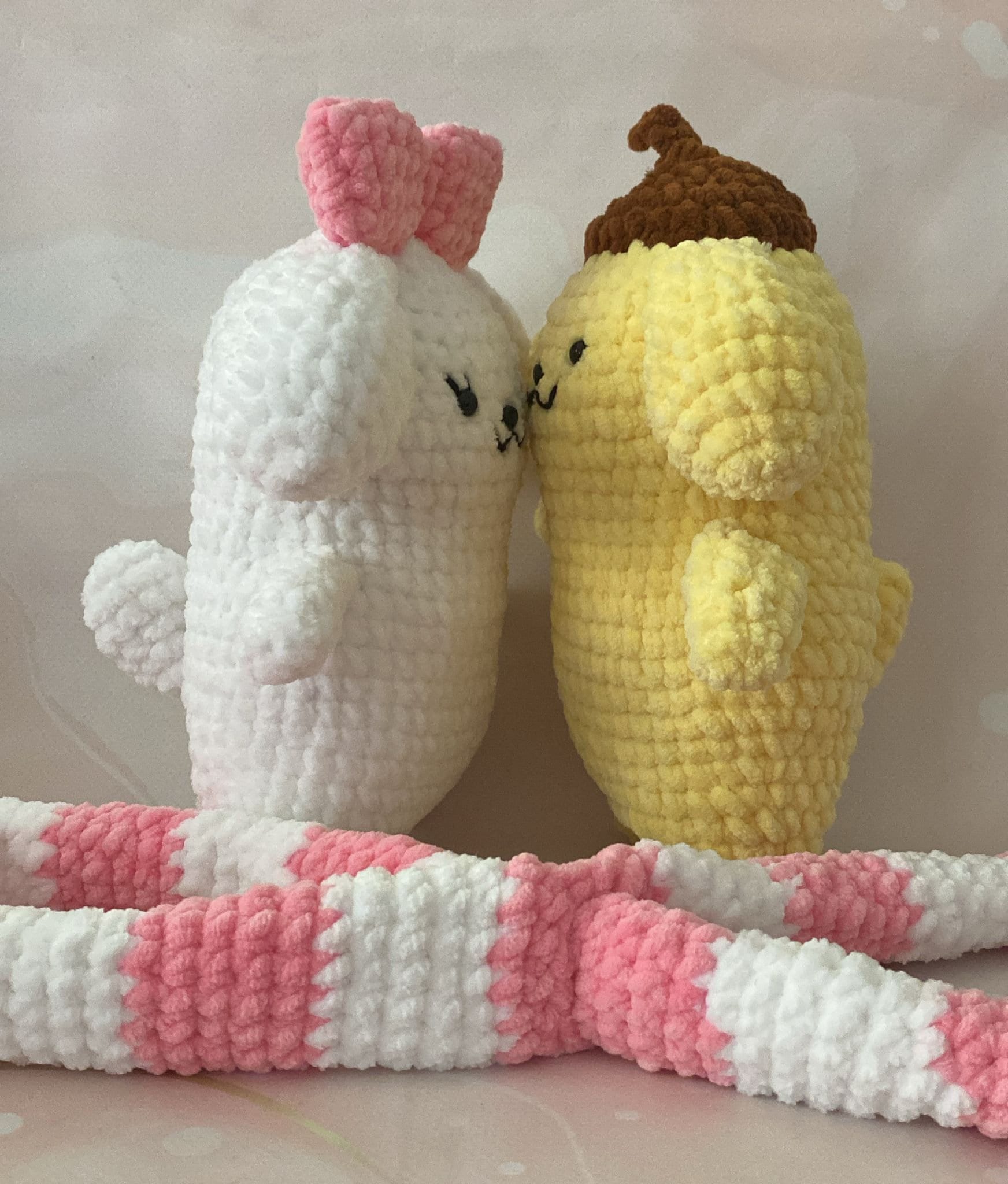 Amigurumi Pattern Pompompurin pudding dog And Macaroon dog PDF