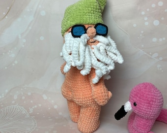 Crochet Pattern: Mankini Gnome & flamingo Amigurumi PDF