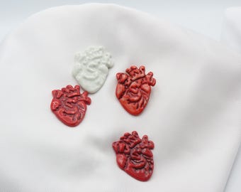 Anatomical heart brooch Valentine’s Day gift