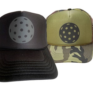 Pickleball Trucker Hat with Black Applique