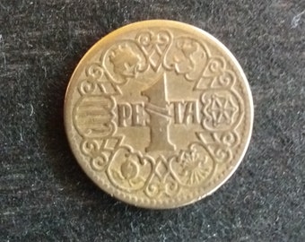 1947年の1ペセタ * 53 フランシスコ・フランコ - Etsy 日本