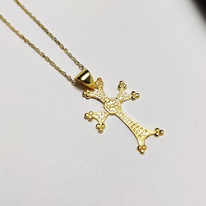 cross necklace, armenian cross, Solid silver 925 cross, prayer jewelry