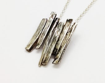 men jewelry, texture pendant, men necklace, Solid silver 925