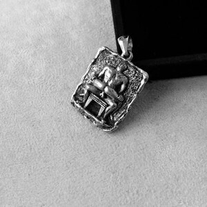 Gay Pendant with 60 cm silver chain. solid silver 925 image 4