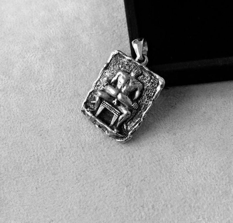Gay Pendant with 60 cm silver chain. solid silver 925 zdjęcie 4