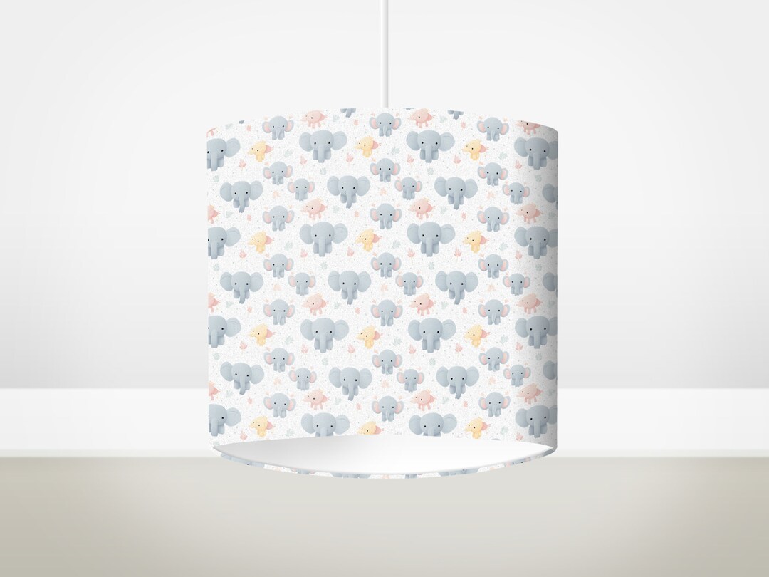 Elephants Lampshade, Nursery Lampshade, Kids Lampshade, Nursery Decor, Children's Room Decor