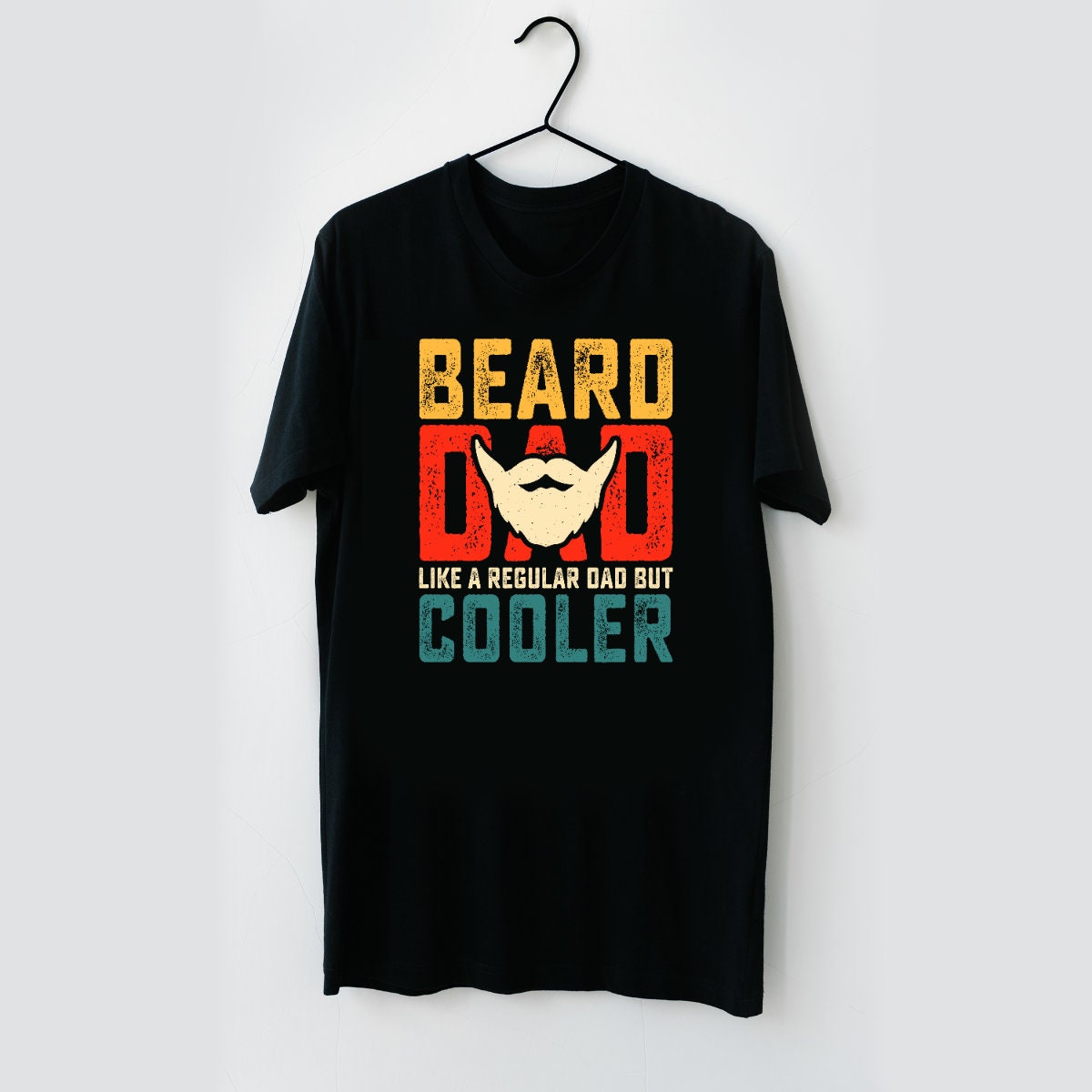 Beard Dad Cooler Than Regular Funny Father's Day Tshirt Birthday Gift