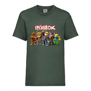 Roblox T-Shirt Kids Sizes 3-15 Years Old Multiple Colours To Choose From Bottle Green