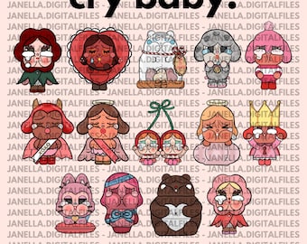 Crybaby Crying for Love Digital PNG Files (14 designs)