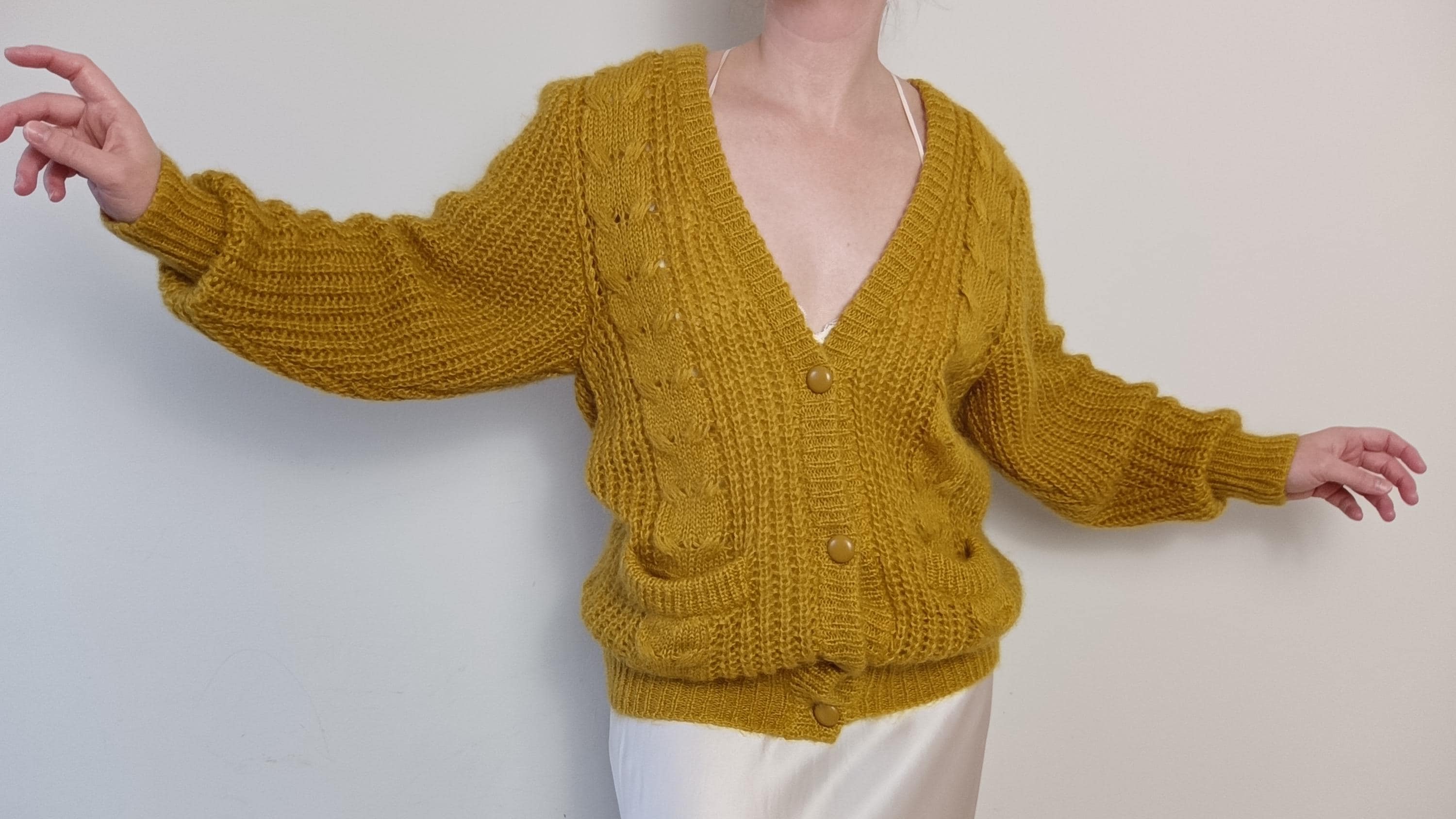 Akris punto Mélange Mohair Blend Rib Cardigan