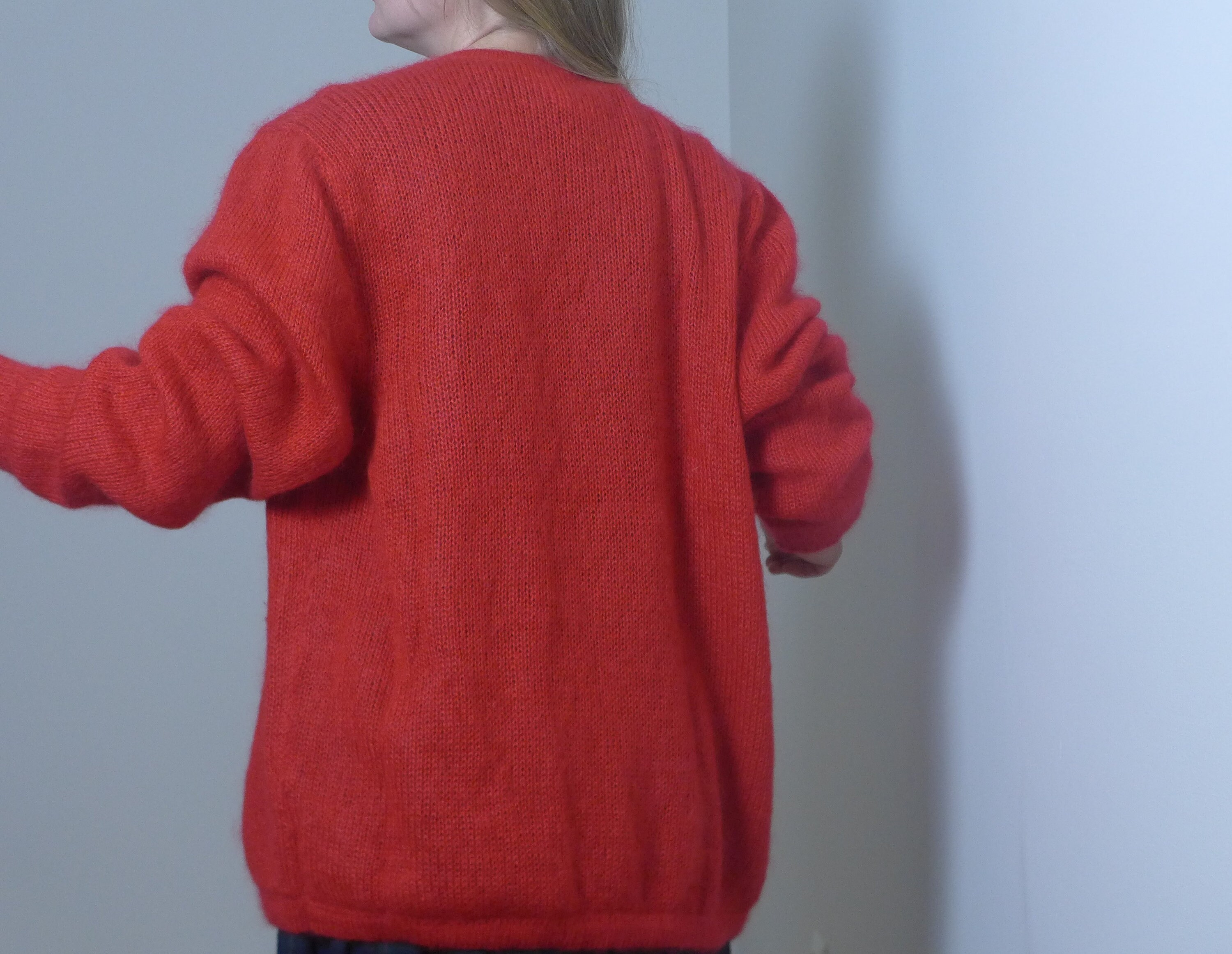 Vintage 80s Italian Mohair Cardigan / Super Kid Mohair