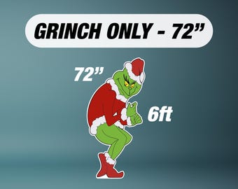 Huge Grinch Stealing Christmas  Cutout Decorations, centerpieces, Christmas Presents, yard sign, lawn sign, Grinchmas, Xmas