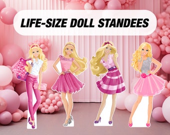 BIG Doll Cutout Decorations, cutouts, centerpieces, Standee, Life size cutout, birthday party prop