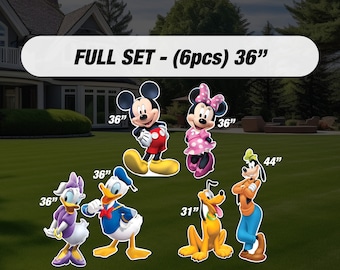 Mickey mouse clubhouse themed birthday party cutouts, decorations, centerpieces, lawn signs, yard card, yard sign, table topper