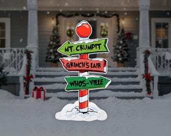 Stole Christmas Cutout Decorations, centerpieces, Christmas Presents, Christmas Sign, yard sign, lawn sign, Grinchmas North Pole, Xmas AD