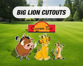 Lion King cutouts birthday party cutouts, lion king themed party, decorations, centerpieces, lawn signs, yard card, yard sign, table topper